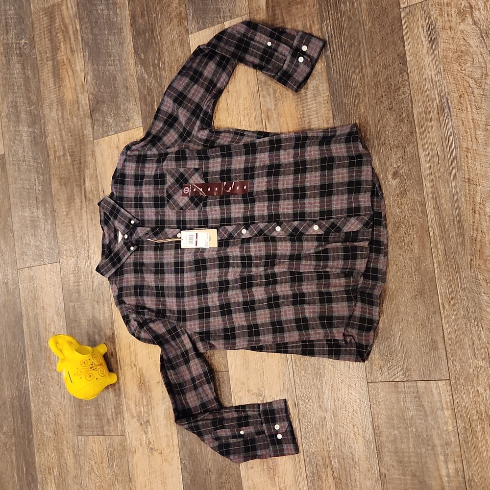 One Day Away Flannel Button Down Shirt